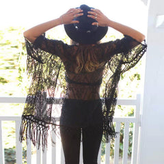 New Arrival Sexy Lace Kimono Cardigan Blouse