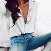 Summer Blouse Casual Solid Long Sleeves