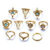 10pcs/Set Rings Bohemian