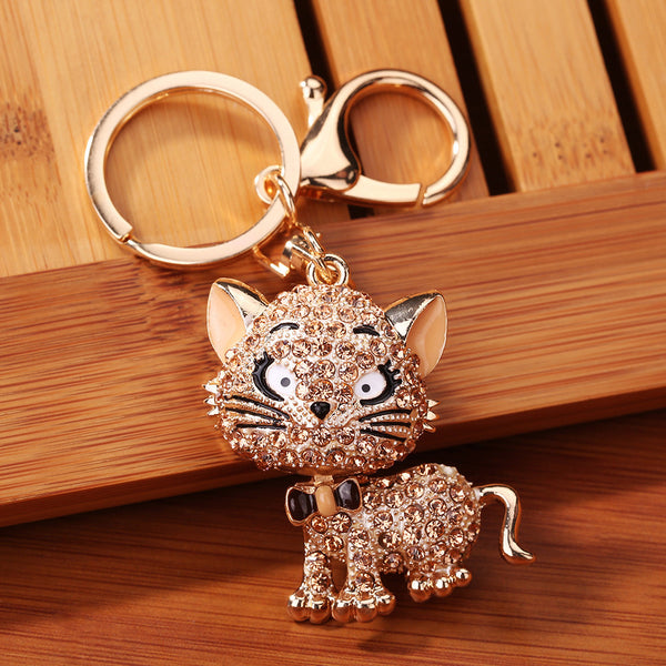 Cat Sparkling Car Key Pendant