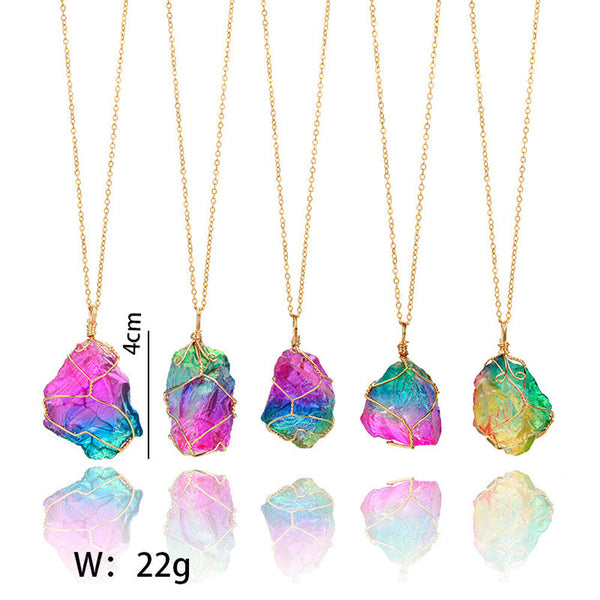 Rainbow Crystal Necklace